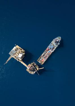 Sky view of offshore assets