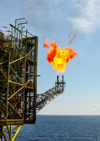 fire on an oil rig