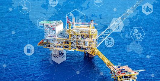 Digital view of an offshore rig