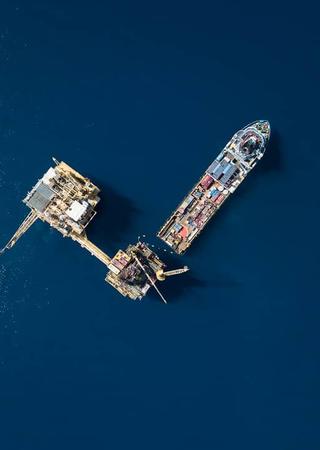 Sky view of an OSV