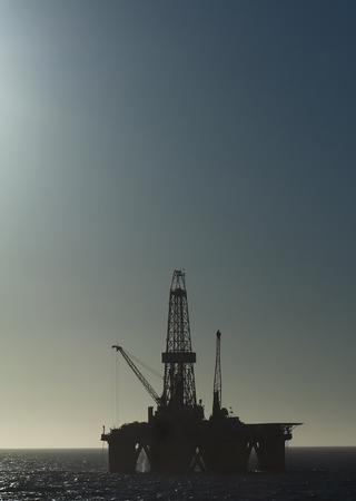 Oil rig sunrise